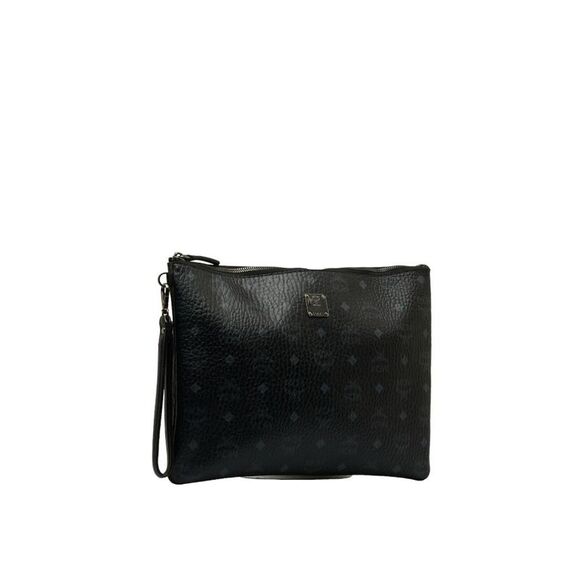 Pre Loved Hermes MCM Patricia Clutch Black Leather    MCM Patricia Clutch - - Picture 2 of 8